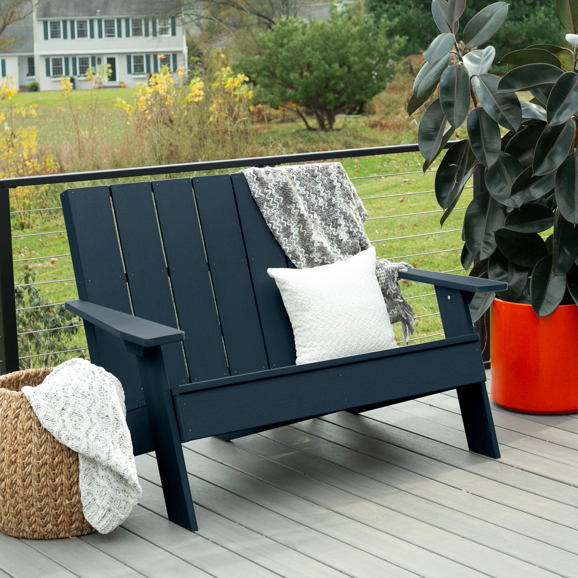 Sequoia Outdoor Granite Hills Double Wide Modern Adirondack Chair
