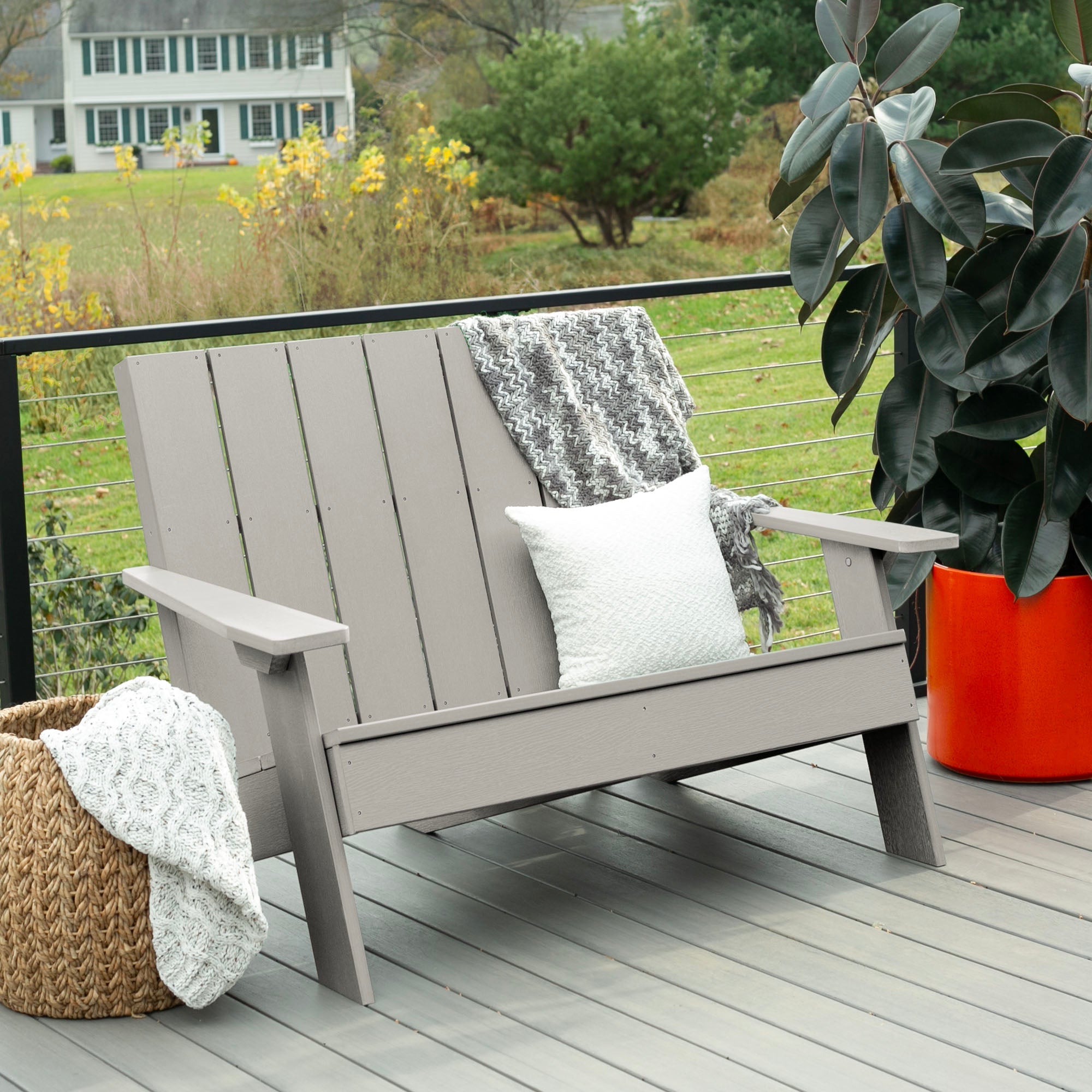 Sequoia Outdoor Granite Hills Double Wide Modern Adirondack Chair