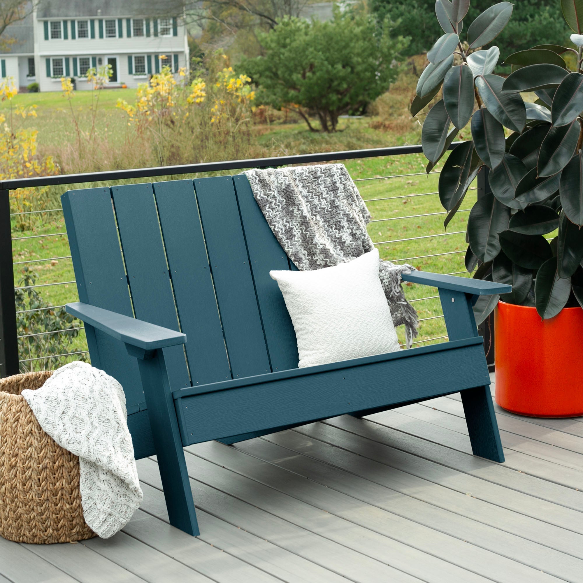 Sequoia Outdoor Granite Hills Double Wide Modern Adirondack Chair