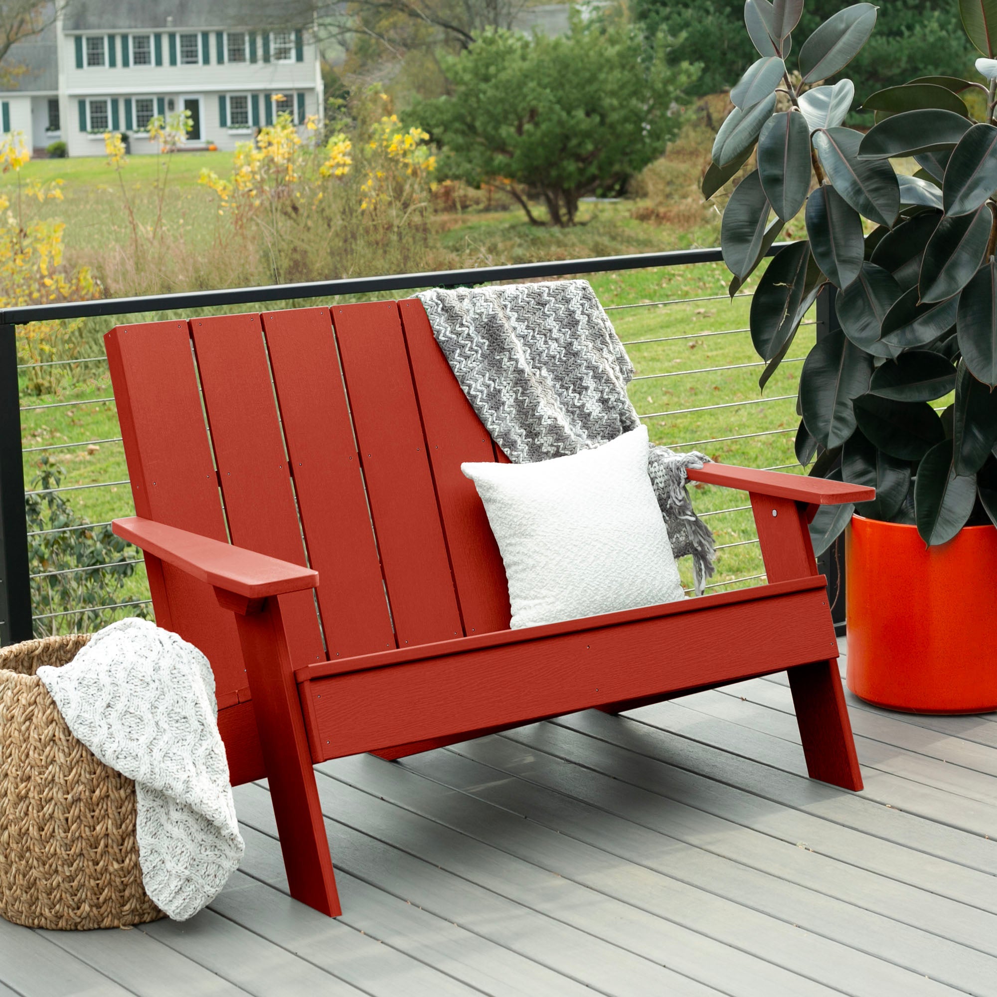 Sequoia Outdoor Granite Hills Double Wide Modern Adirondack Chair