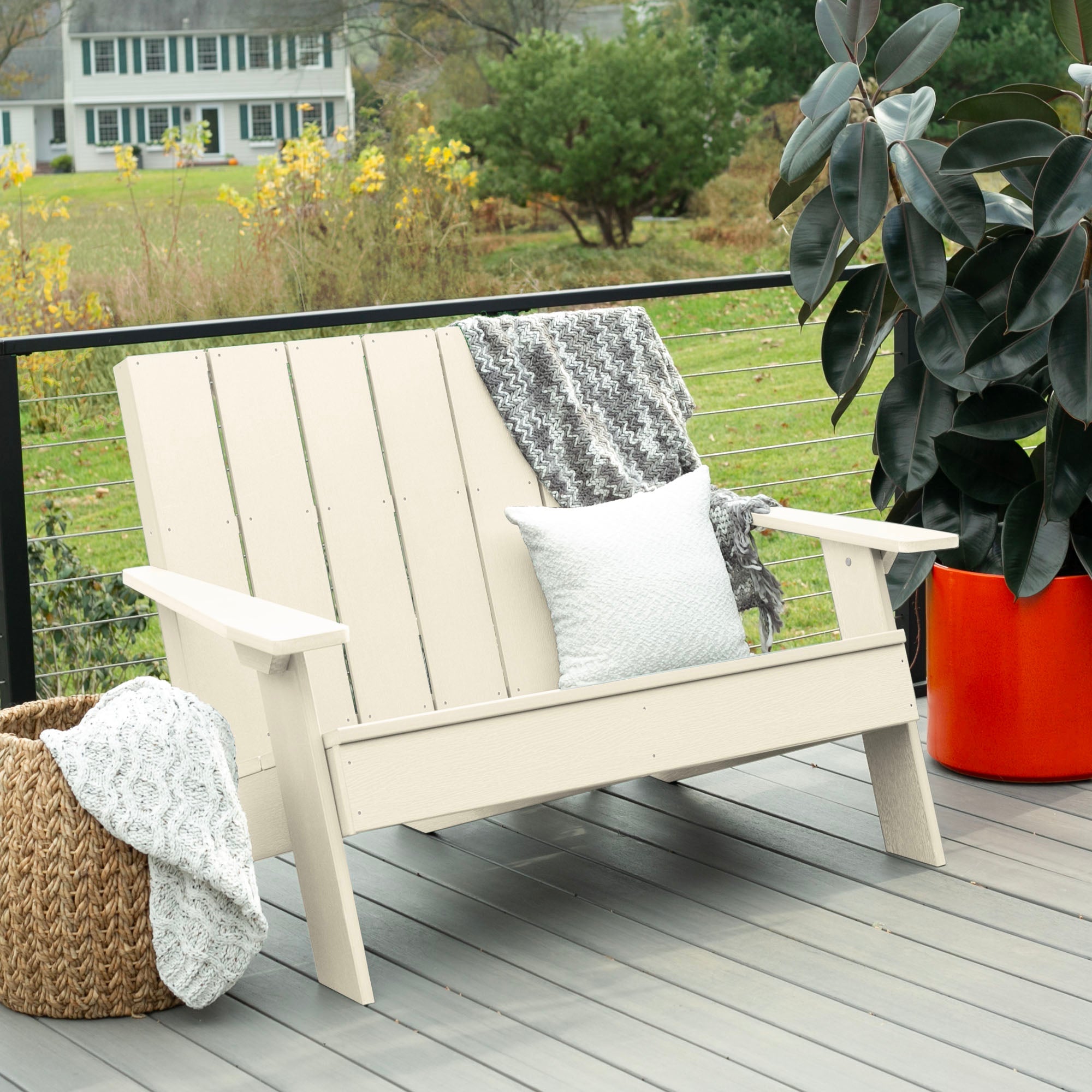 Sequoia Outdoor Granite Hills Double Wide Modern Adirondack Chair