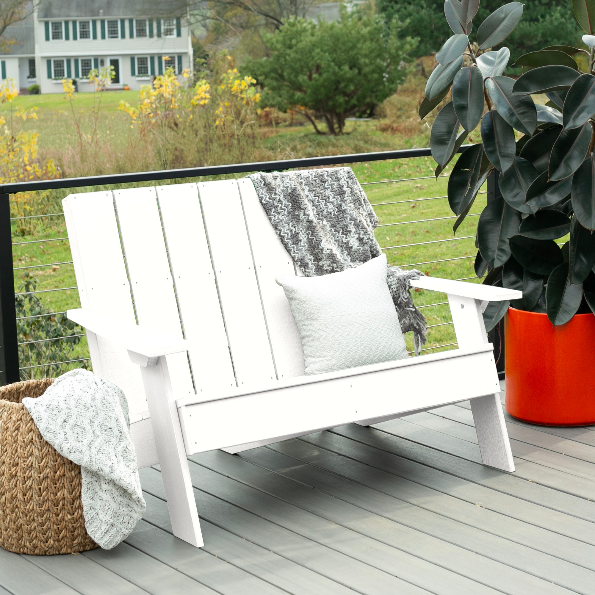 Sequoia Outdoor Granite Hills Double Wide Modern Adirondack Chair