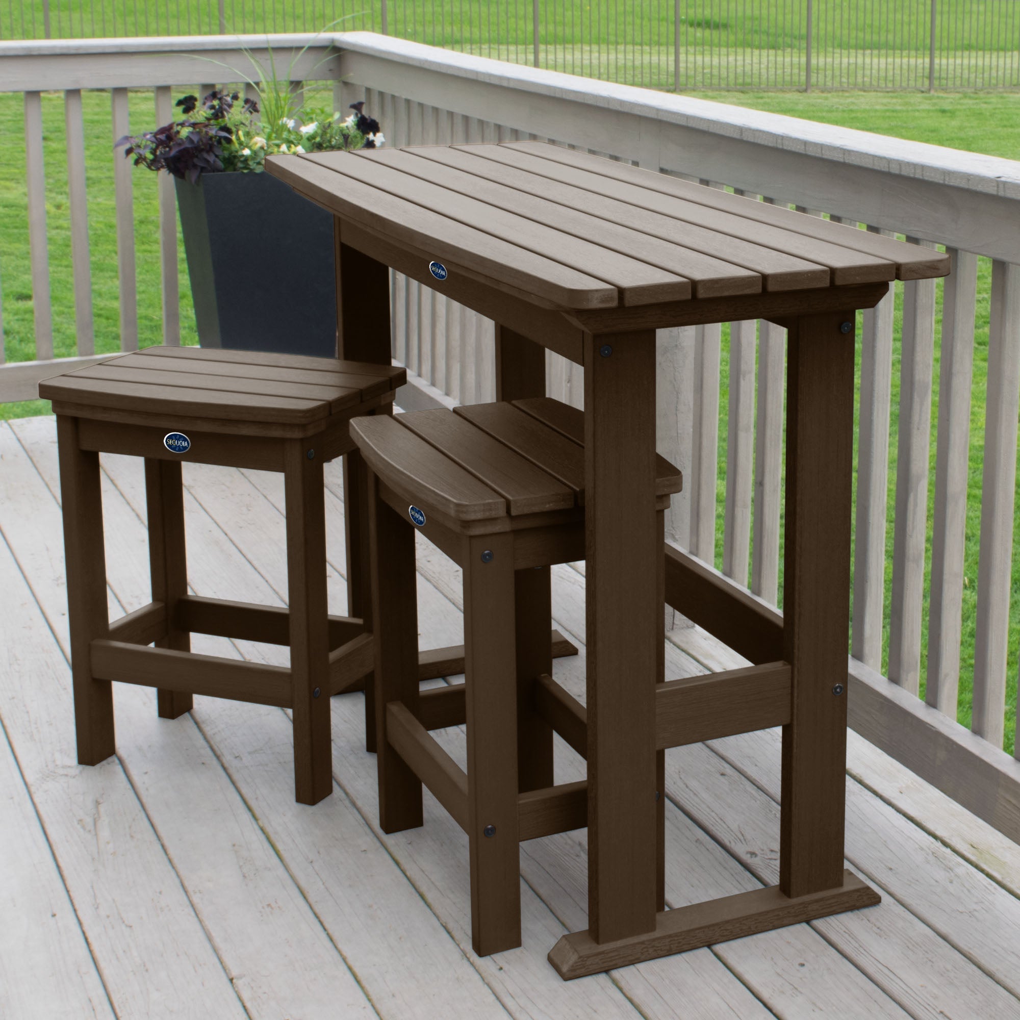 Sequoia Outdoor Blue Ridge 3-Piece Counter Height Balcony Set