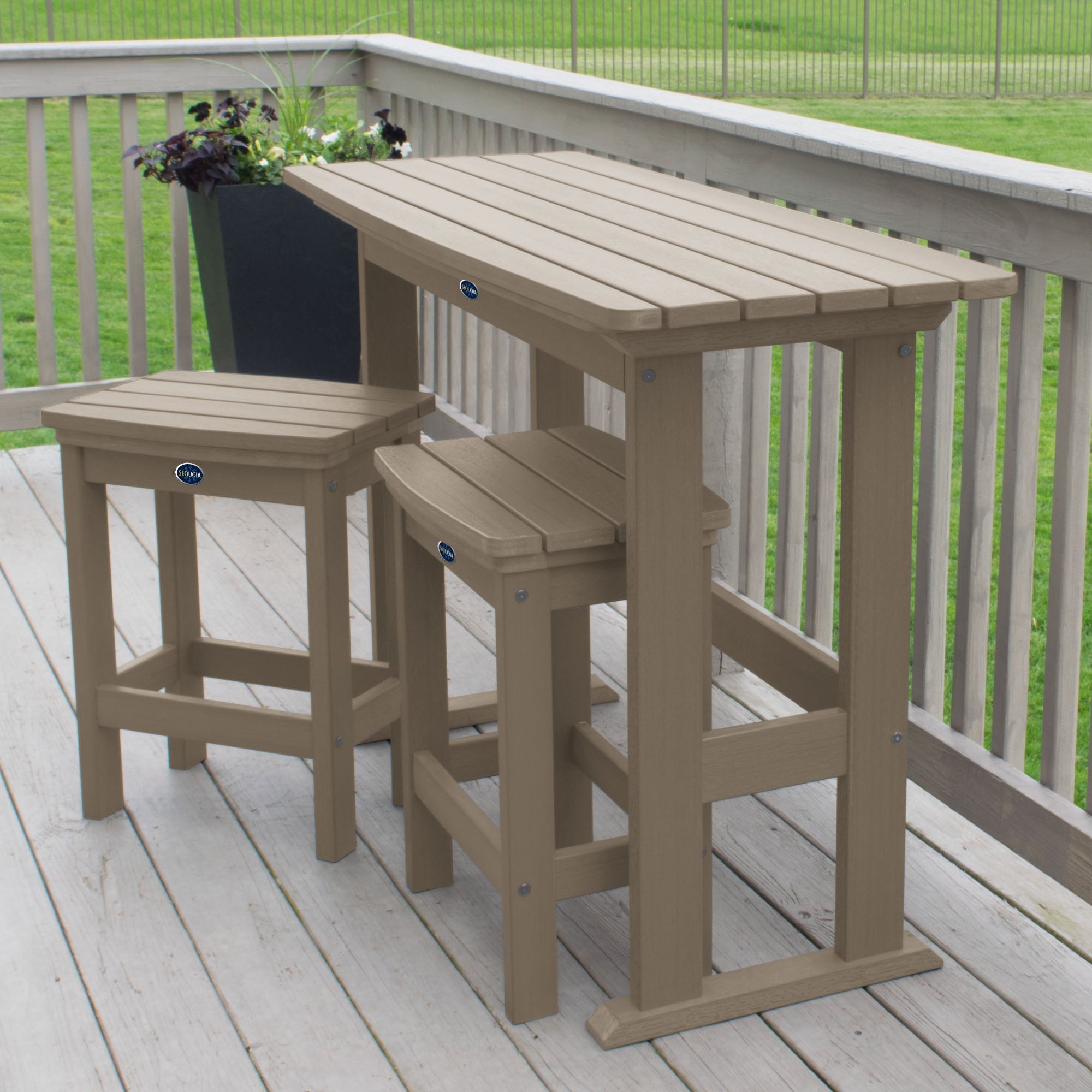 Sequoia Outdoor Blue Ridge 3-Piece Counter Height Balcony Set