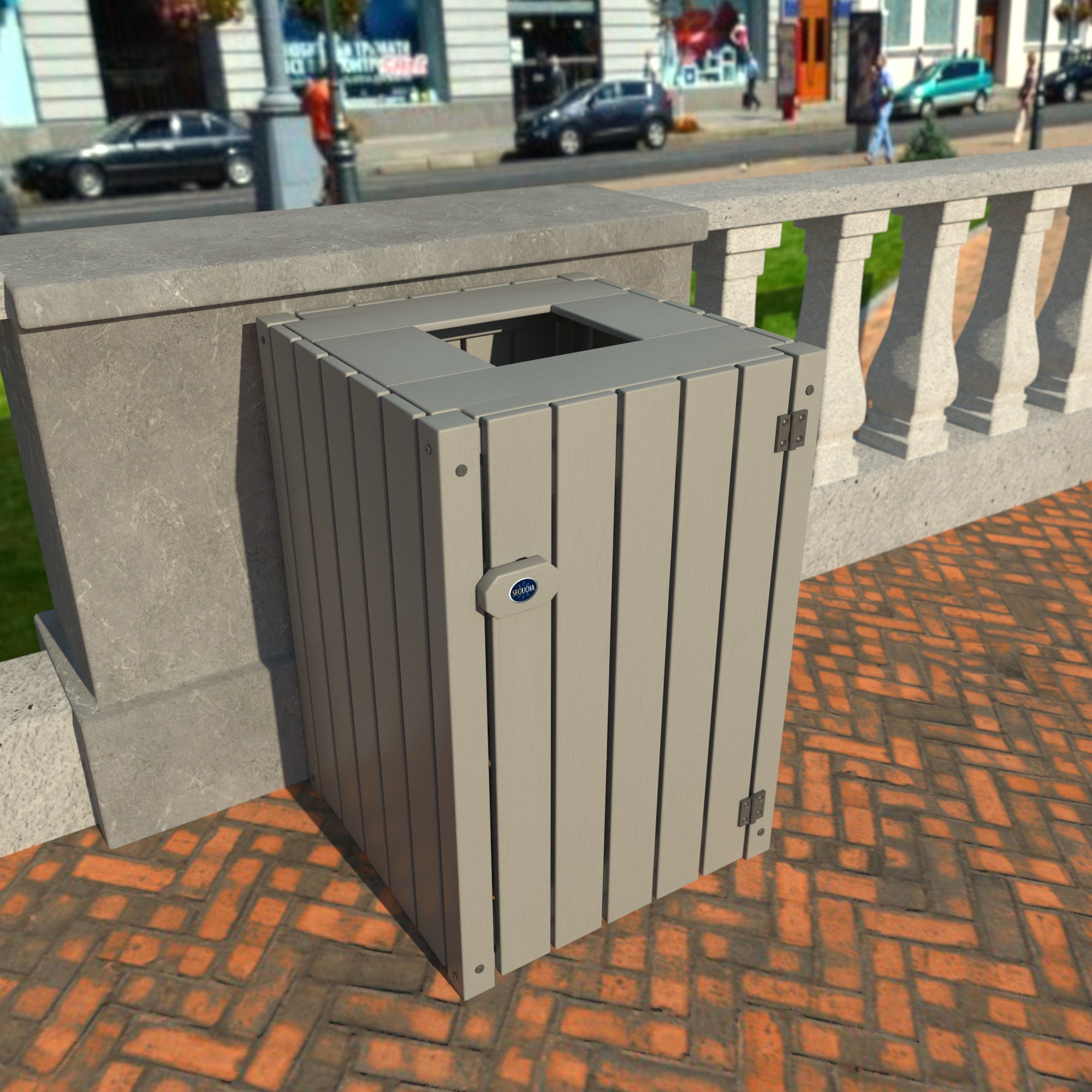 Sequoia Outdoor Commercial Trash Can
