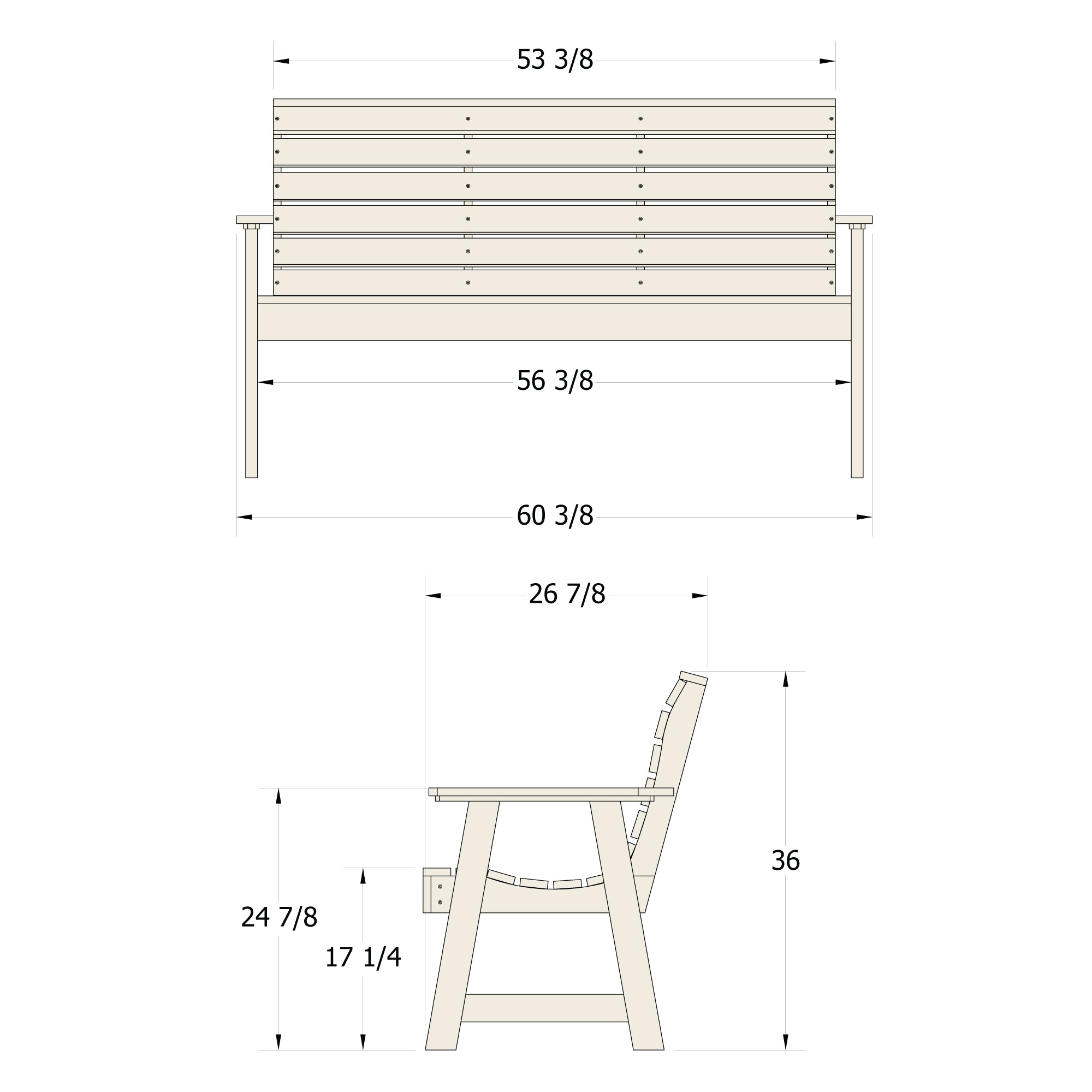 Sequoia Outdoor Sunrise Coast 5ft Garden Bench