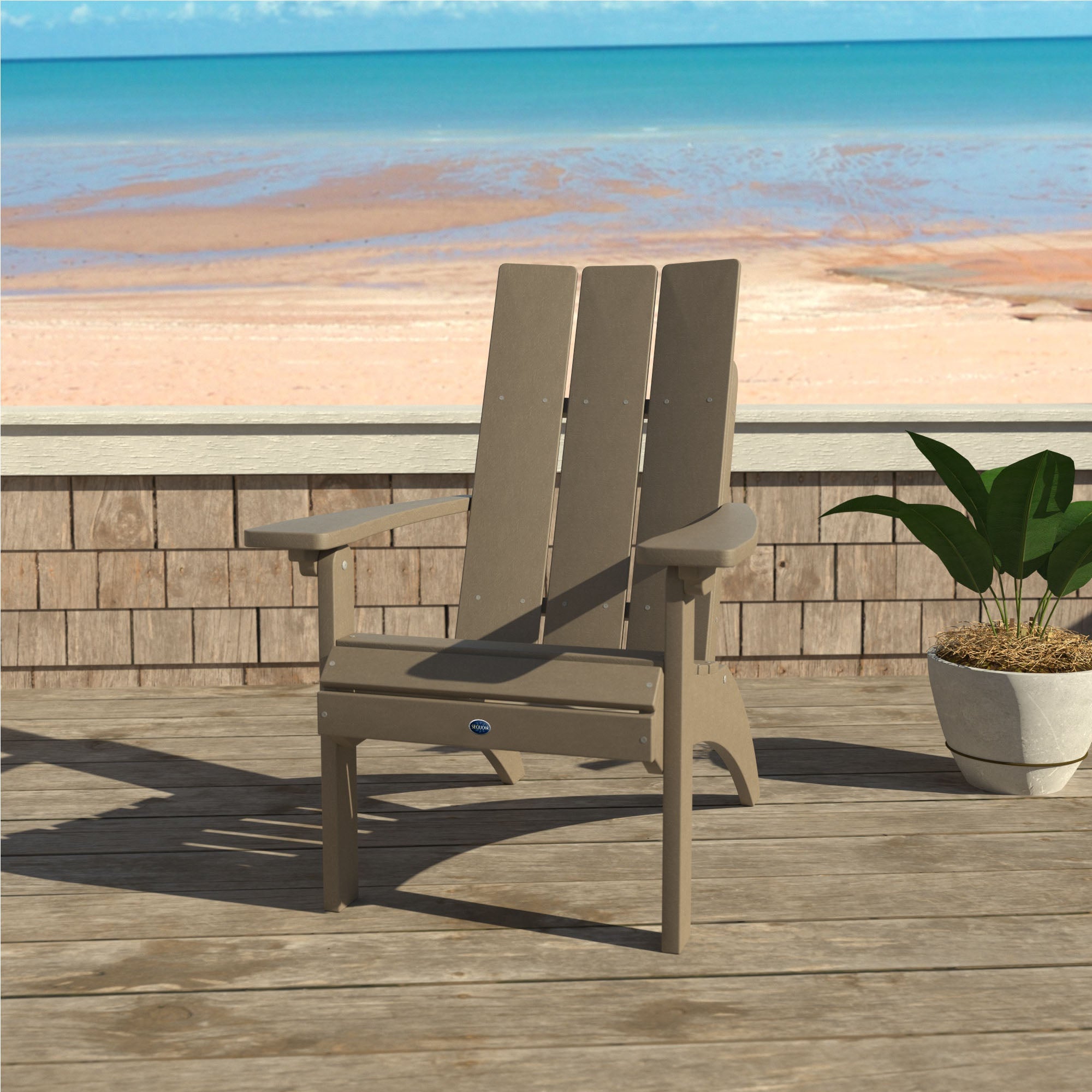 Sequoia Outdoor Sunrise Coast Modern Comfort Height Adirondack Chair
