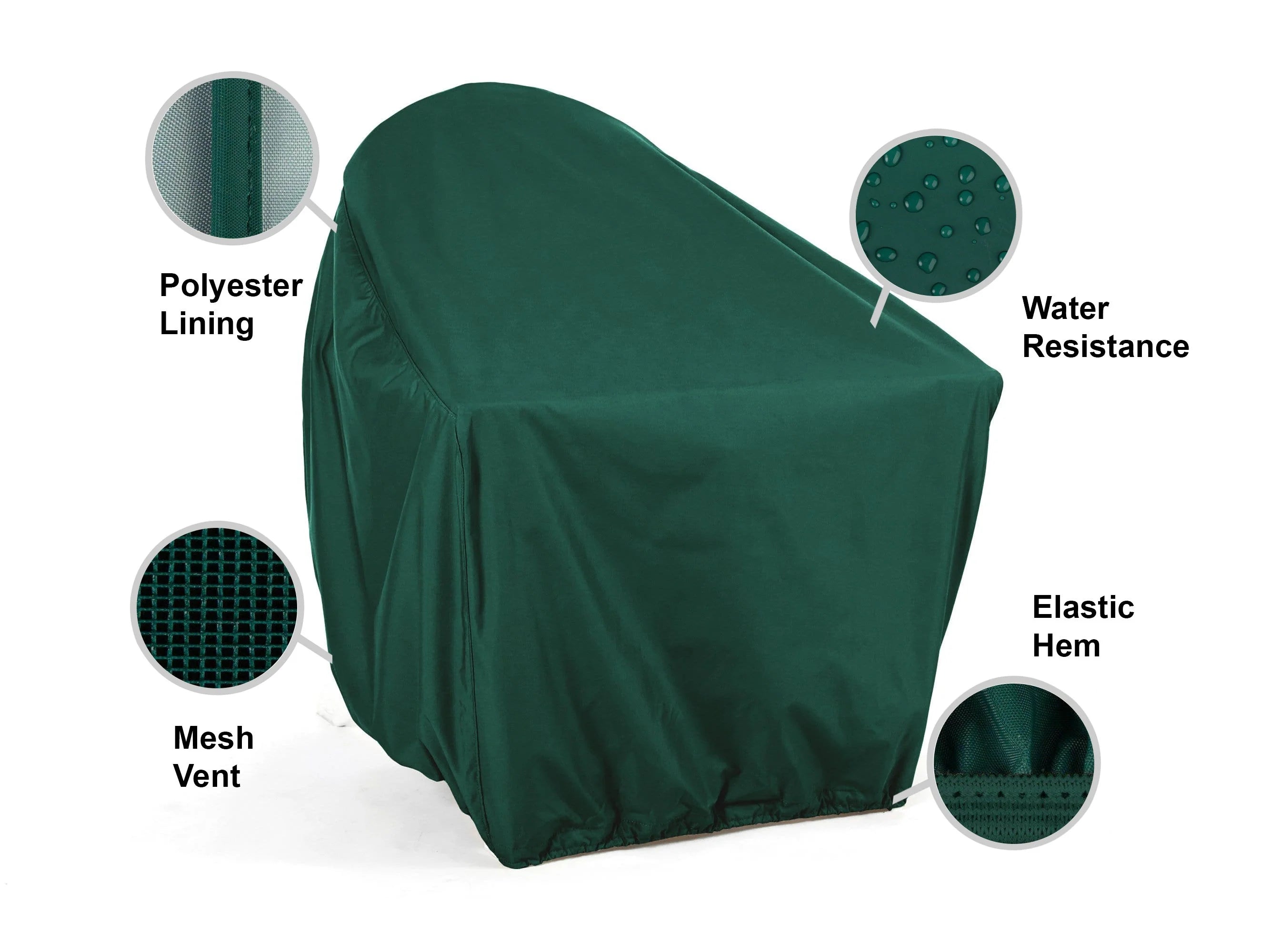 Coverstore Covermates Classic Rounded Back Adirondack Chair Cover - Hunter Green