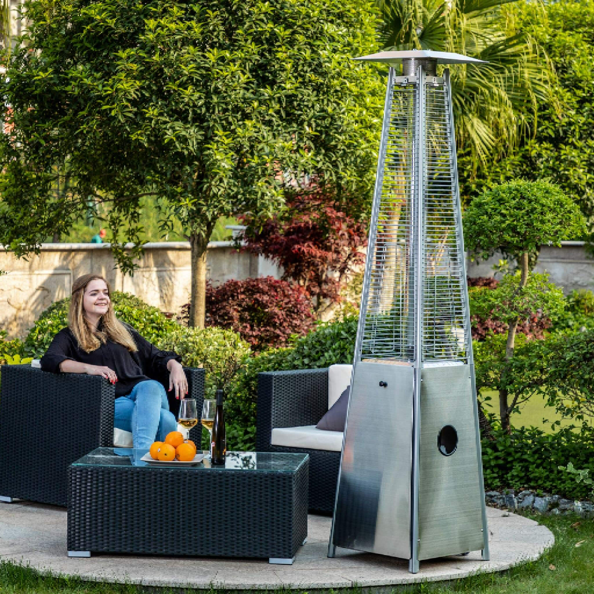 Alora Premium Commercial 40K BTU Stainless Steel Quartz Glass Tube Patio Heater