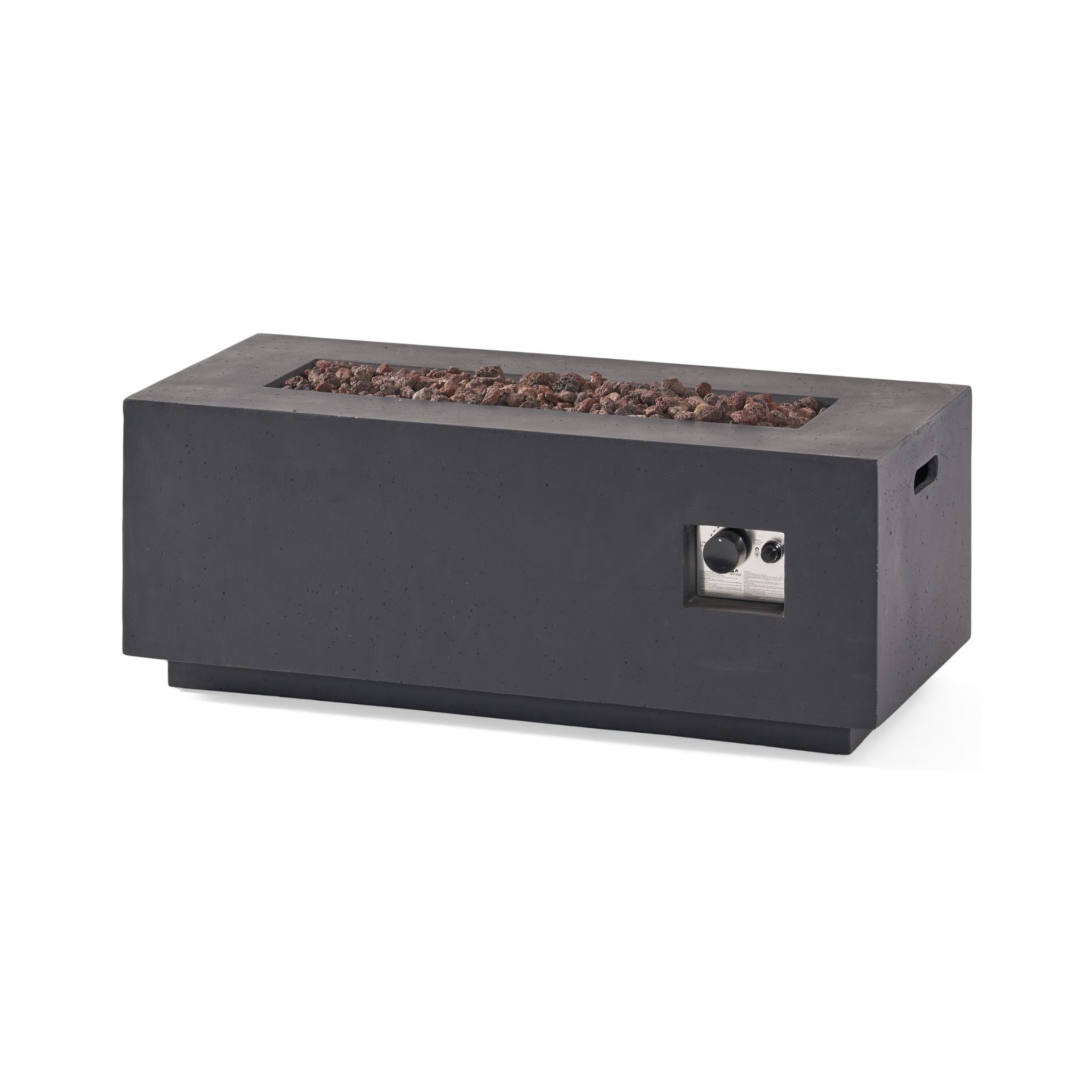 Alora Premium Outdoor Contemporary 40K BTU Rectangular Propane Gas Fire Pit Table
