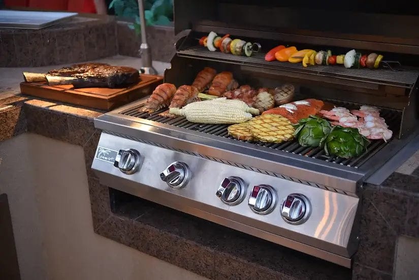 Kokomo Grills 32” 4-Burner Built-In BBQ Gas Grill with Back Burner
