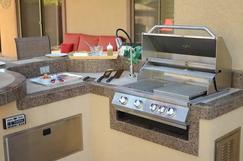 Kokomo Grills 32” 4-Burner Built-In BBQ Gas Grill with Back Burner
