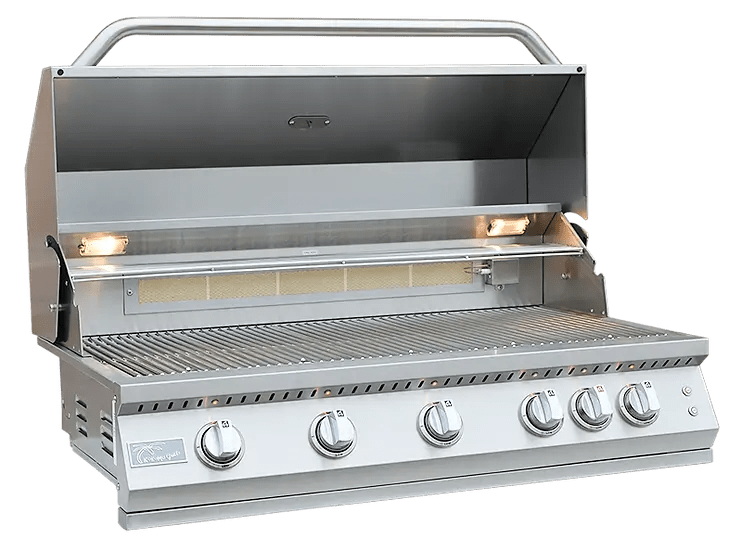 Kokomo Grills Professional 40” 5-Burner Built-In BBQ Gas Grill with Infrared Back Burner