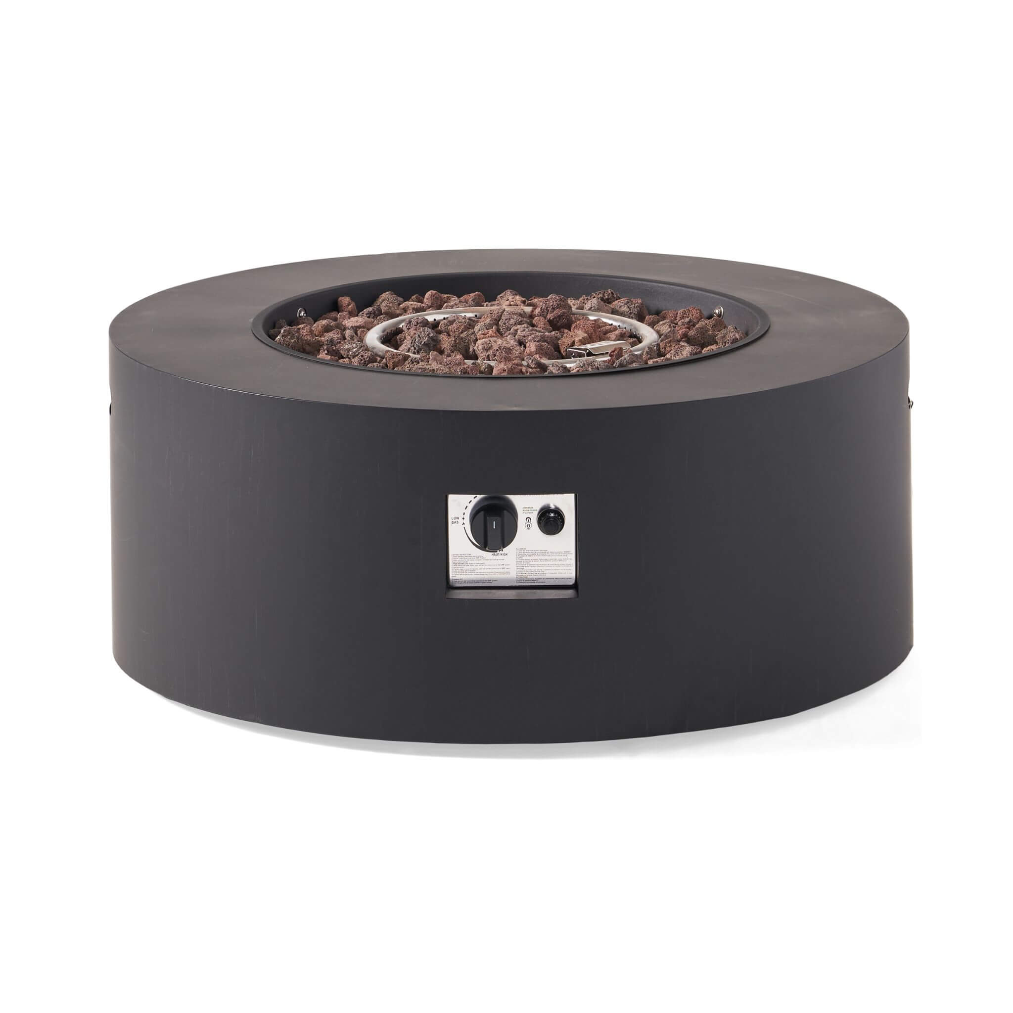 Alora Modern 32-Inch 40K BTU Round Iron Propane Fire Pit