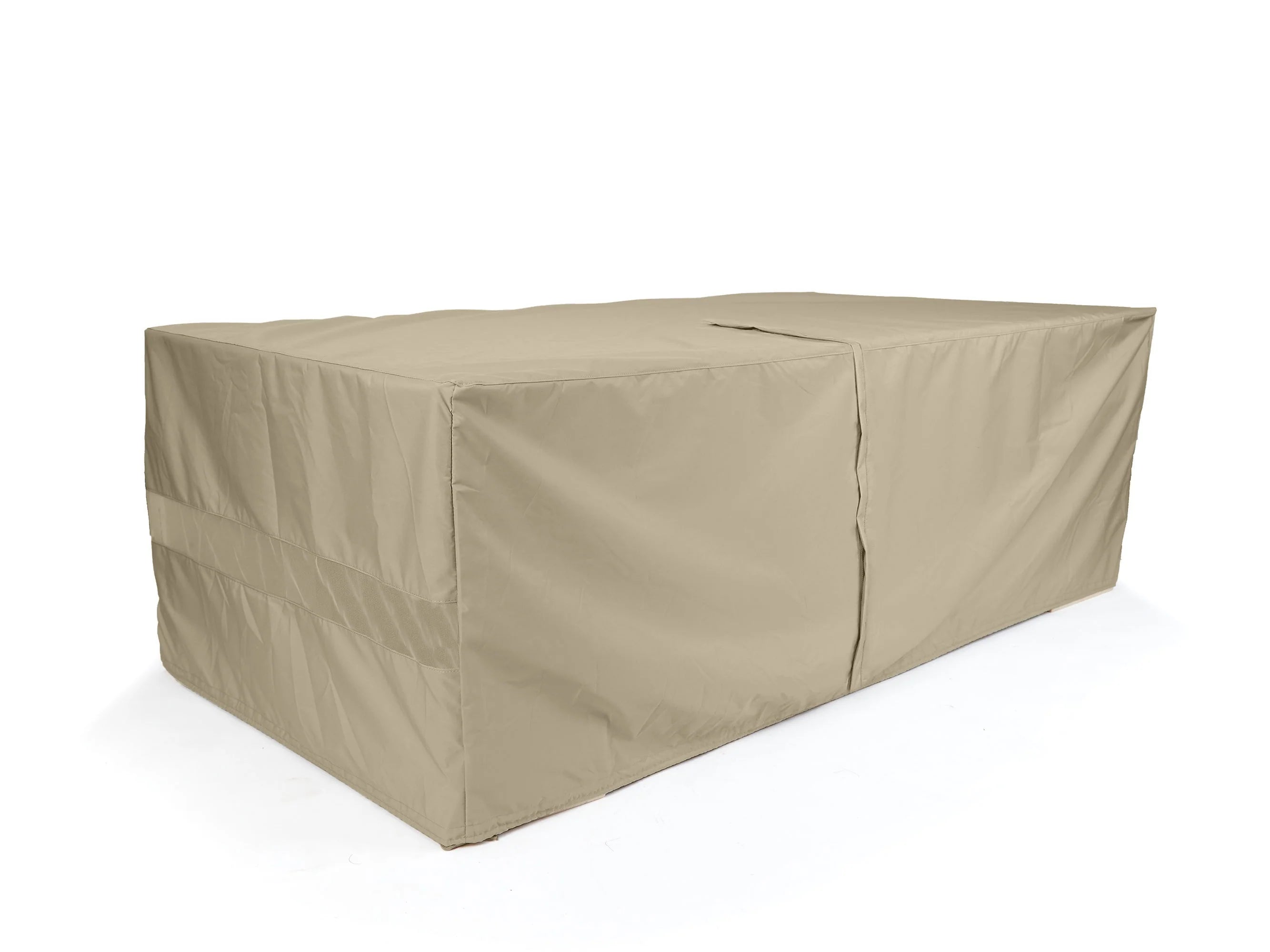 Coverstore Covermates Elite Rectangular Dining Table Cover (with Umbrella Hole) Default Khaki