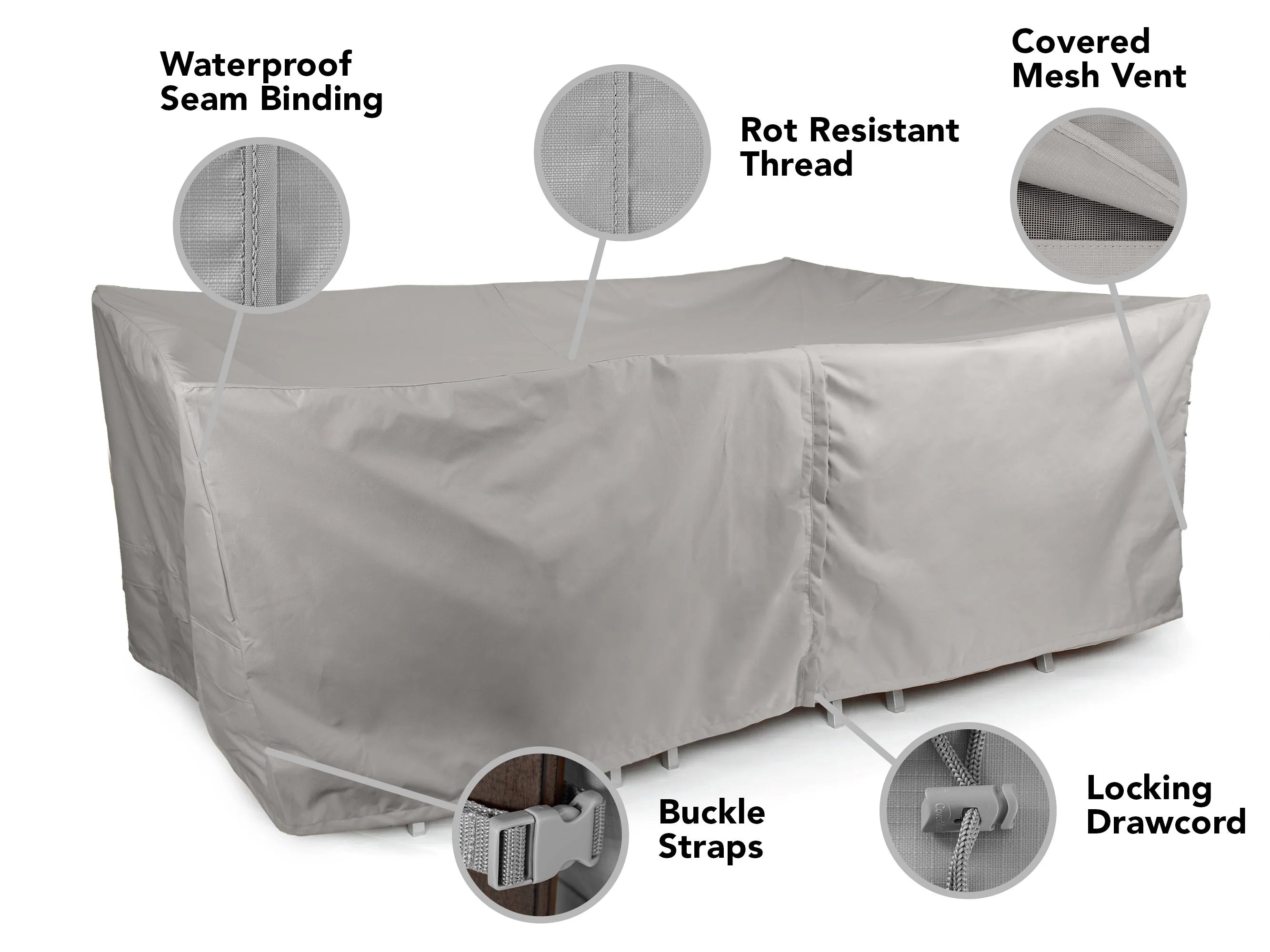 Coverstore Covermates Ultima Ripstop Rectangular Dining Table & Chair Set Cover