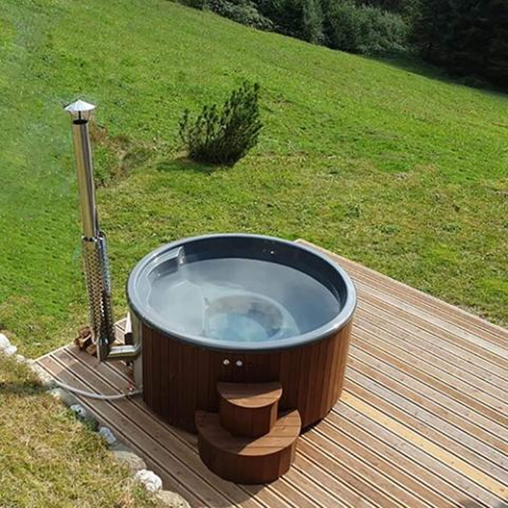 SaunaLife Model S4N Premium 6-Person Home Wood-Burning Hot Tub