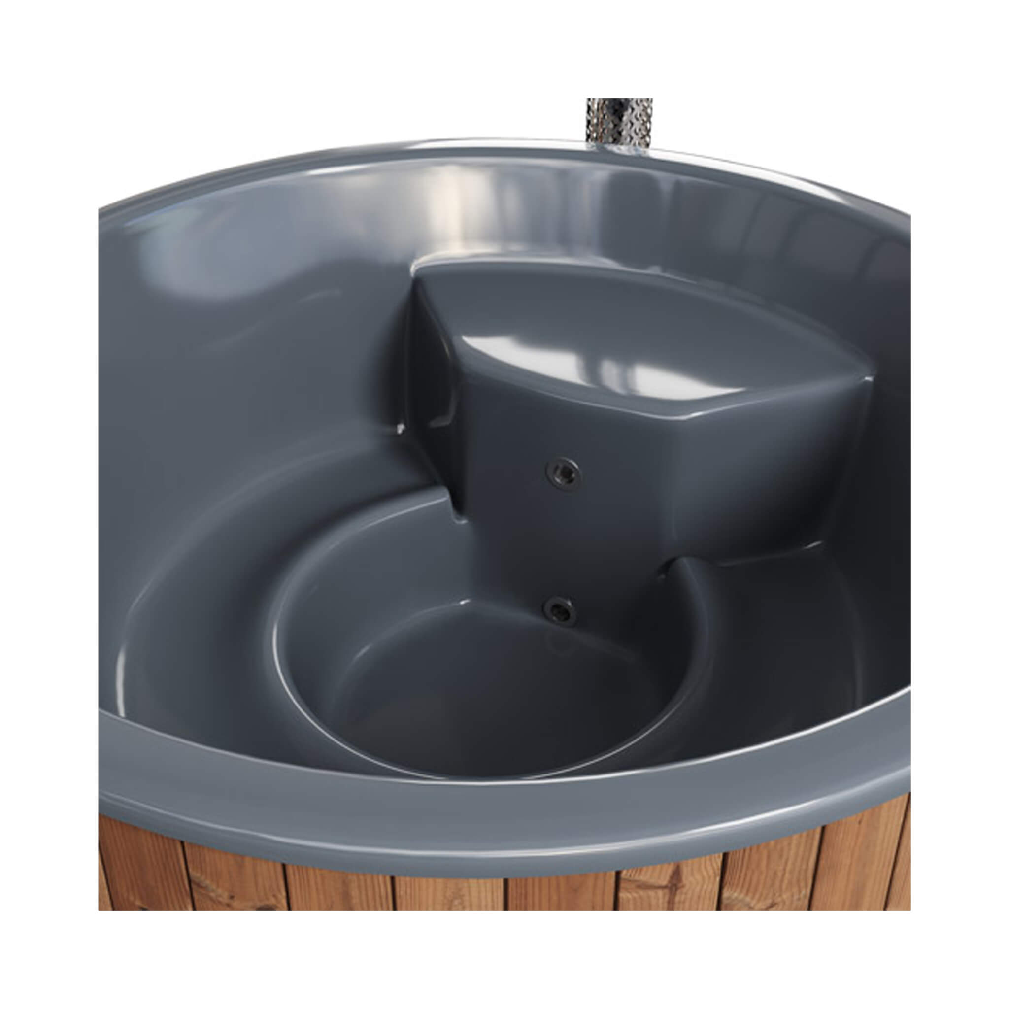 SaunaLife Model S6N 7-Person Soak-Series Home Wood-Burning Hot Tub