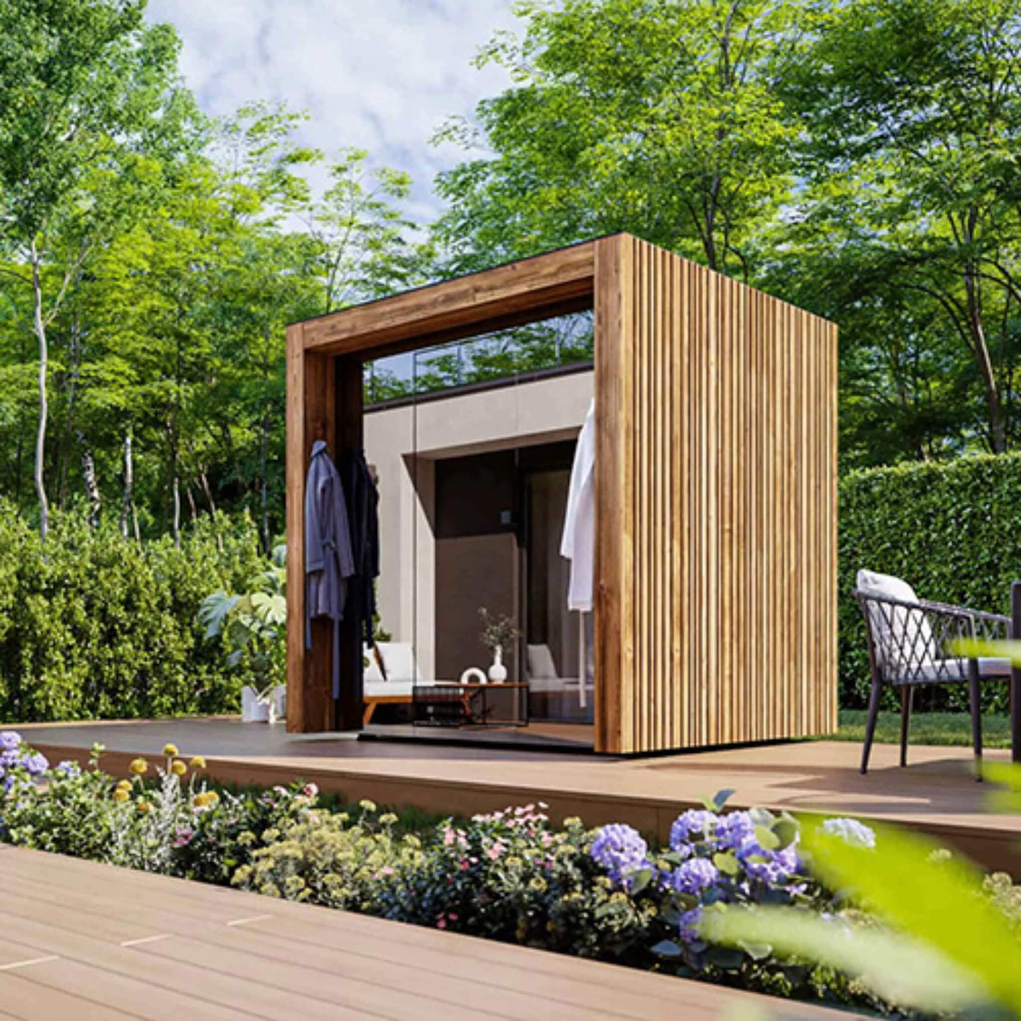 ThermaSol Fortis Fully-Assembled 4-Person Outdoor Sauna Cabin