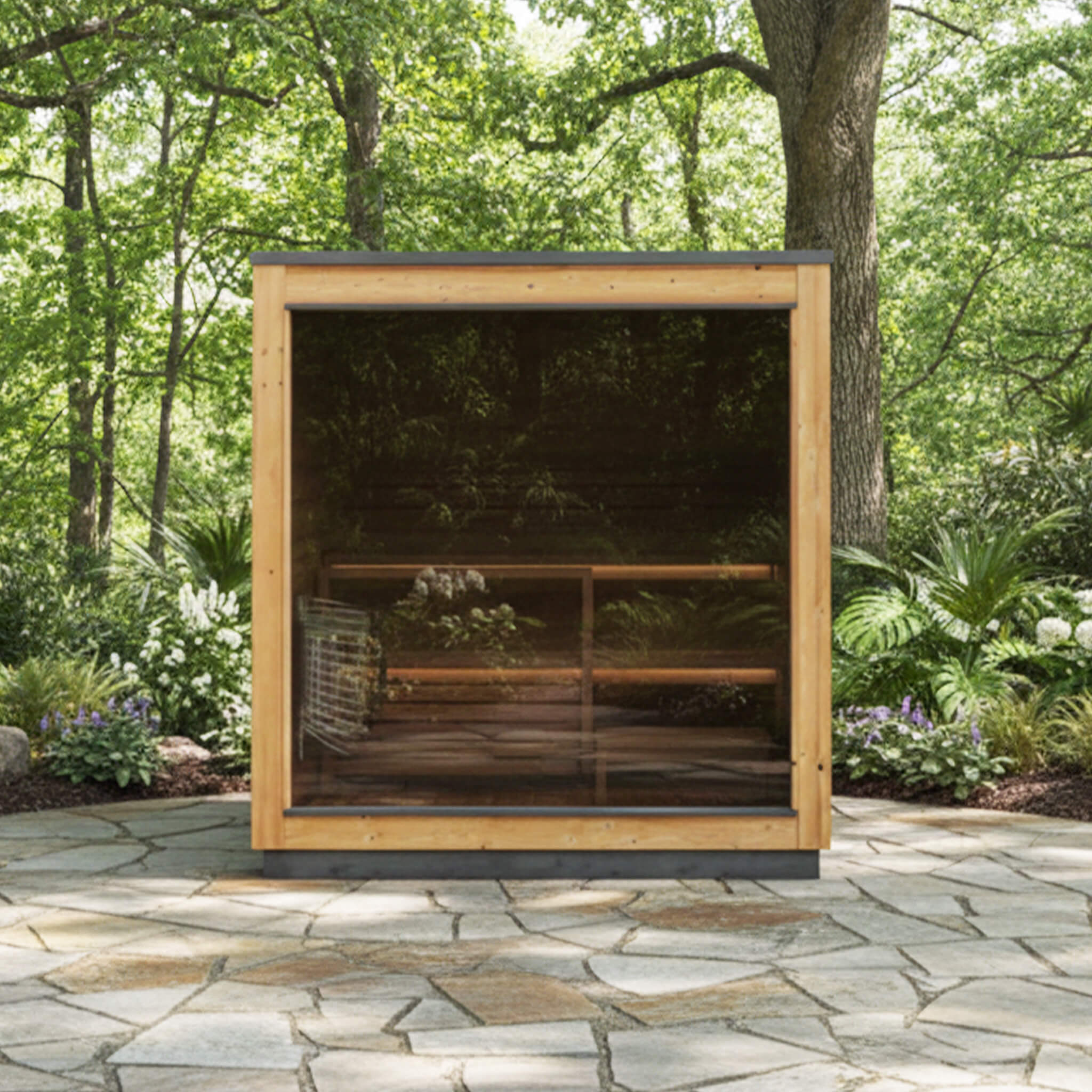 ThermaSol Nordic Dawn 4-Person Fully-Assembled Outdoor Sauna Cabin