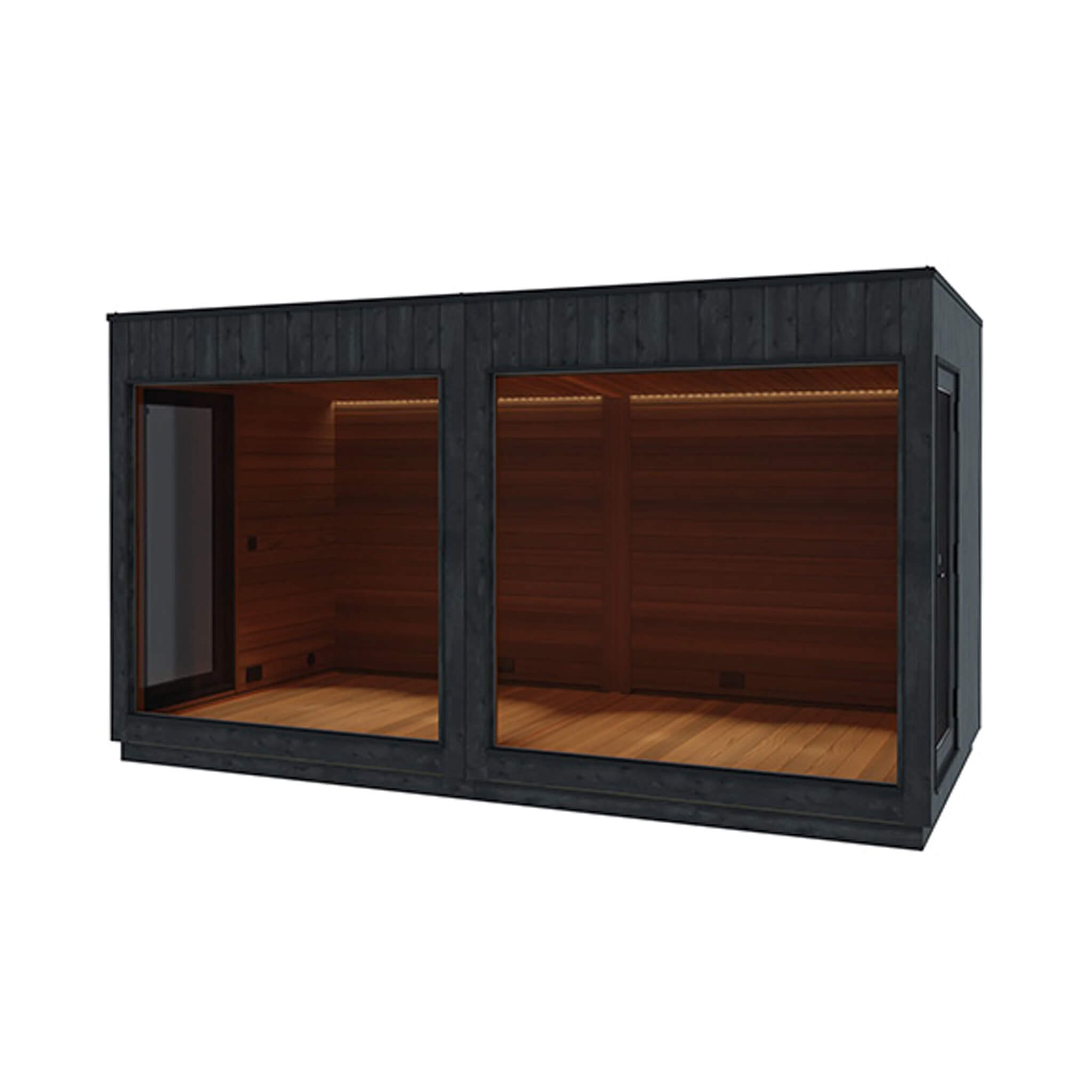 ThermaSol Nordic Misty XL Lounge 2-Entrance Outdoor Sauna Cabin 2 Doors