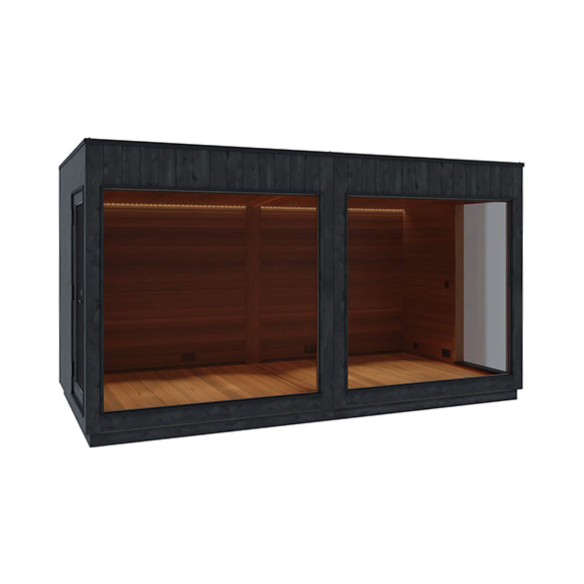 ThermaSol Nordic Misty XL Lounge 2-Entrance Outdoor Sauna Cabin 1 Door (Left Side)