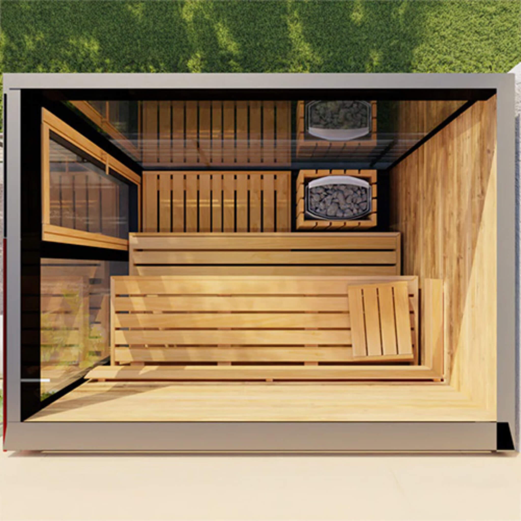 ThermaSol Vera 3-Person Fully-Assembled Outdoor Sauna Cabin
