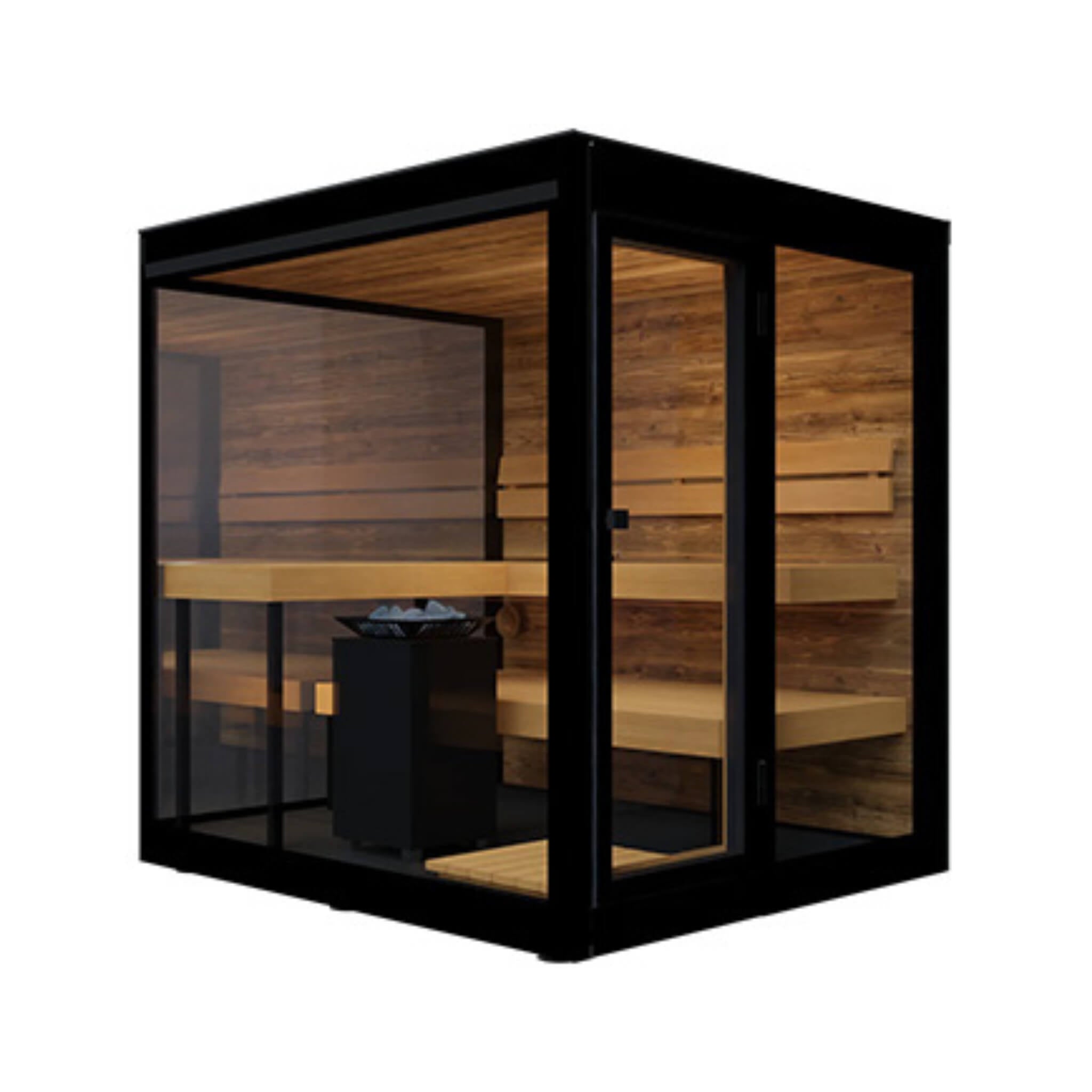 ThermaSol Vue 4-Person Outdoor Mirrored Glass Sauna