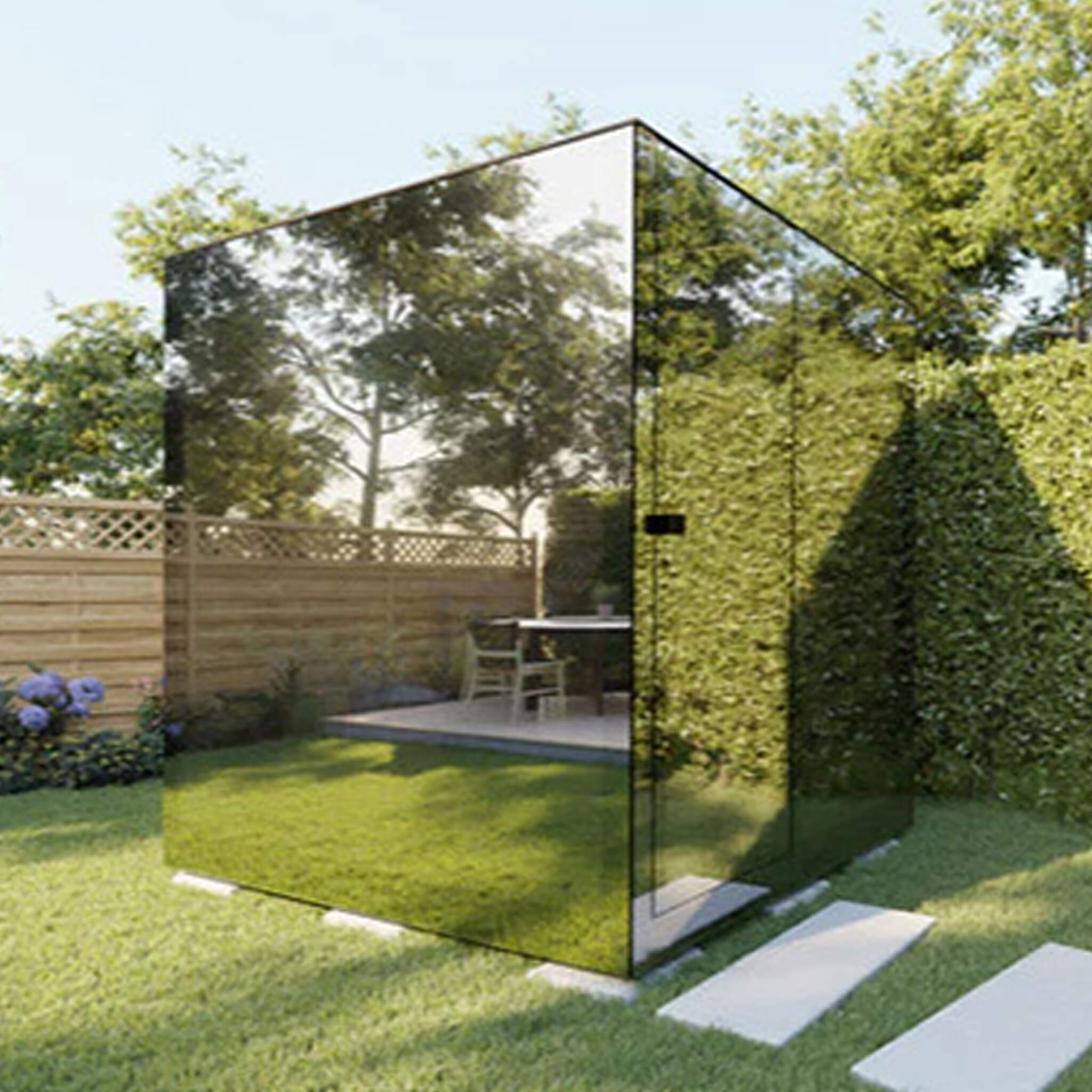 ThermaSol Vue 4-Person Outdoor Mirrored Glass Sauna